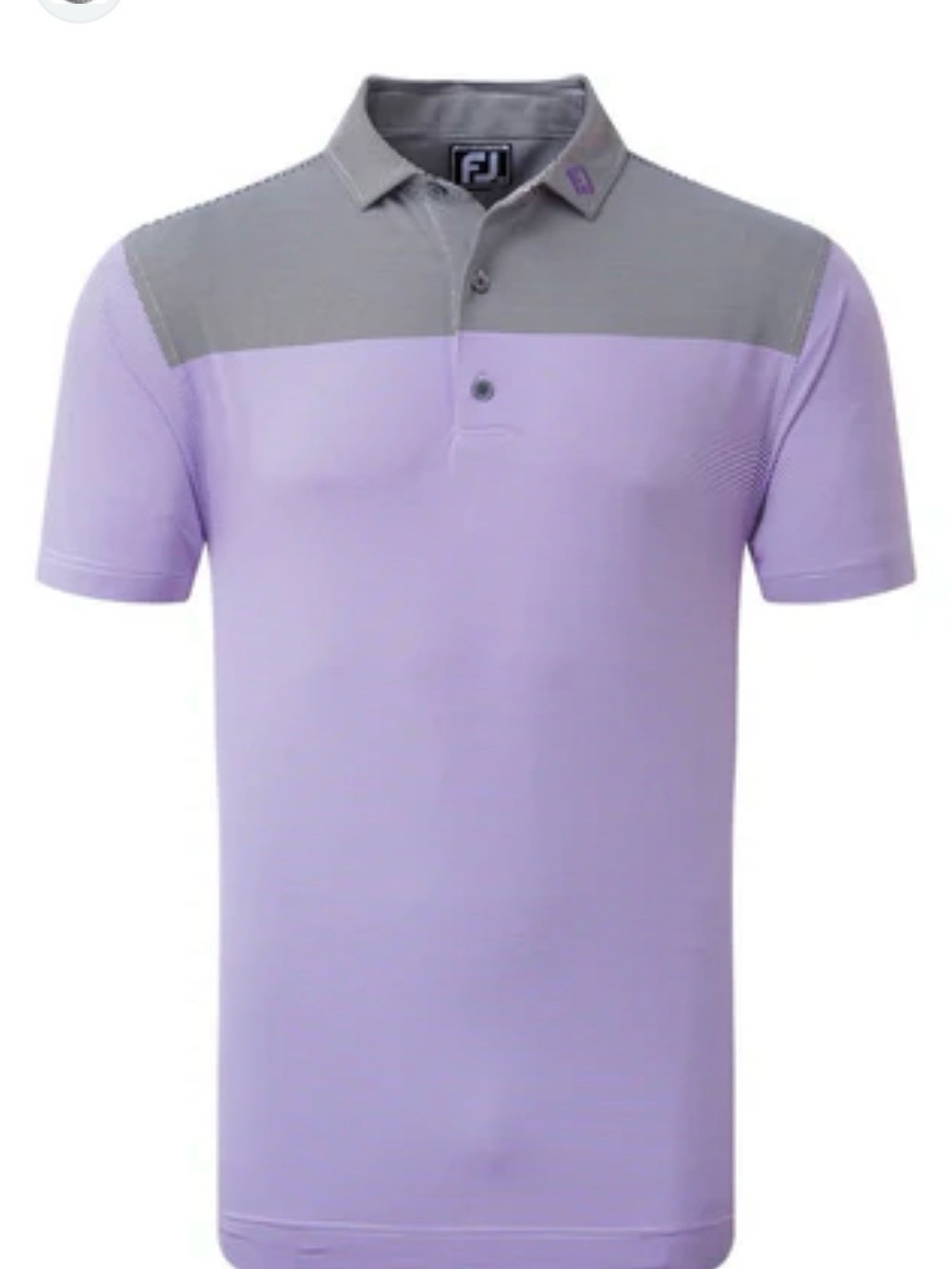 FootJoy Lavender and Gray Contrast Yoke Golf Polo